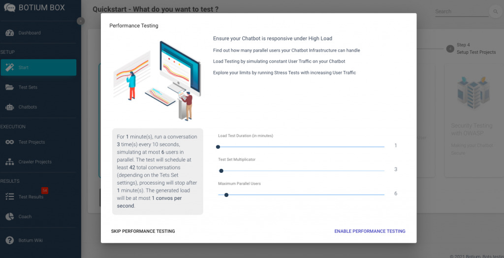 Cómo configurar los fundamentos de las pruebas de tu chatbot en 2 minutos botium 3