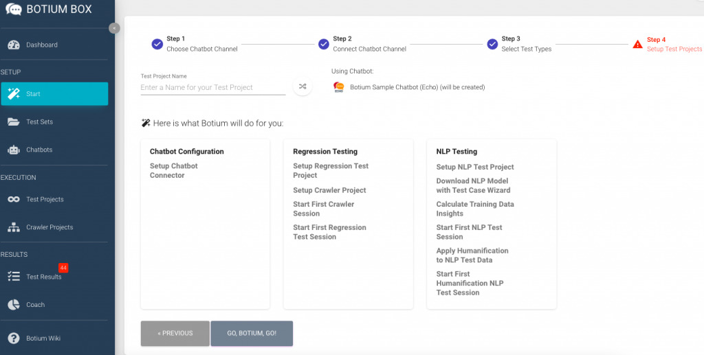 Cómo configurar los fundamentos de las pruebas de tu chatbot en 2 minutos botium 5